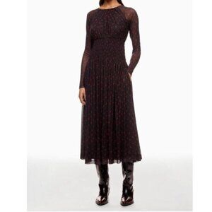 Chic Black and Red Patterned Mini Dress